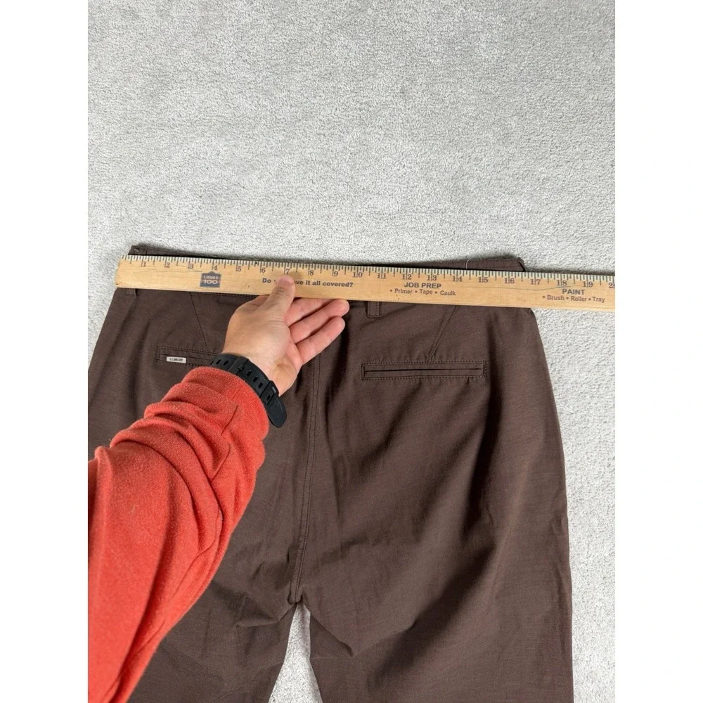 Linksoul Pants Men's 32x32 Brown Flat Front Performance Chino Lightweight Golf‎